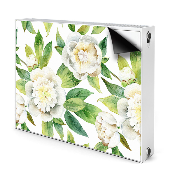 Decorative radiator mat Peonies