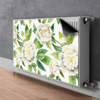 Decorative radiator mat Peonies