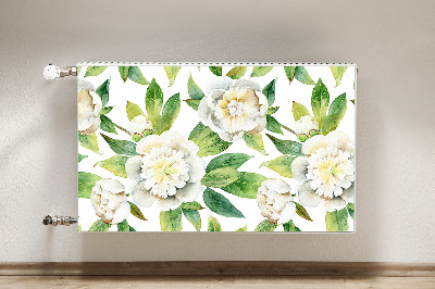 Decorative radiator mat Peonies