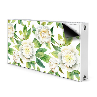 Decorative radiator mat Peonies