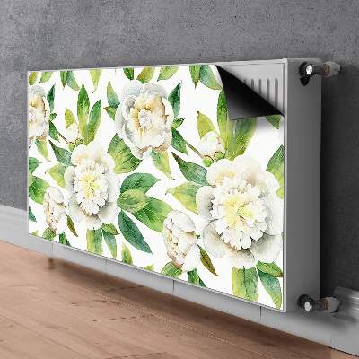 Decorative radiator mat Peonies