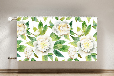 Decorative radiator mat Peonies