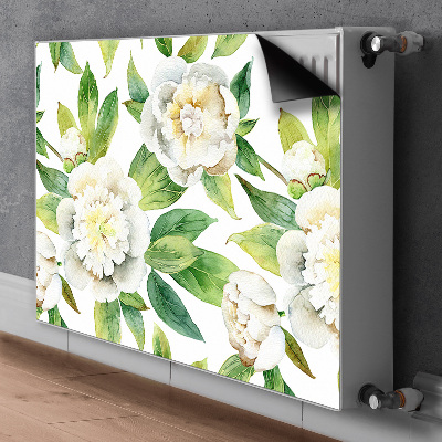 Decorative radiator mat Peonies