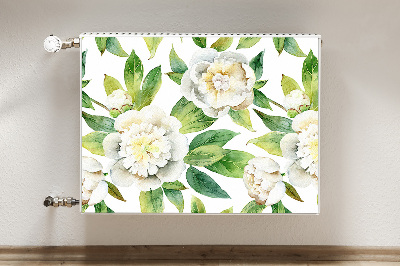 Decorative radiator mat Peonies