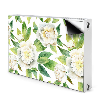 Decorative radiator mat Peonies