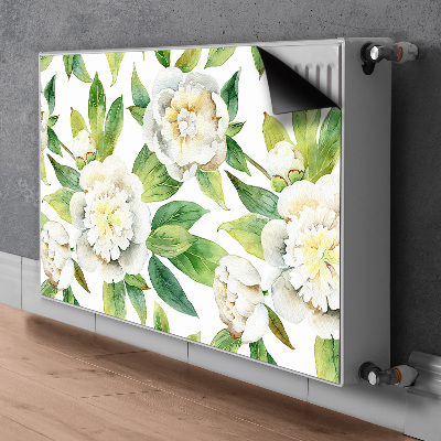 Decorative radiator mat Peonies