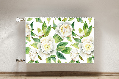 Decorative radiator mat Peonies