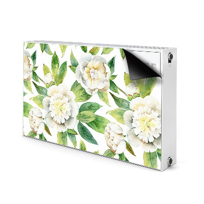 Decorative radiator mat Peonies