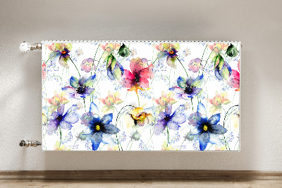 Decorative radiator mat Field flowers