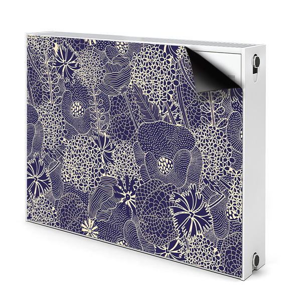 Magnetic radiator cover Blue pattern