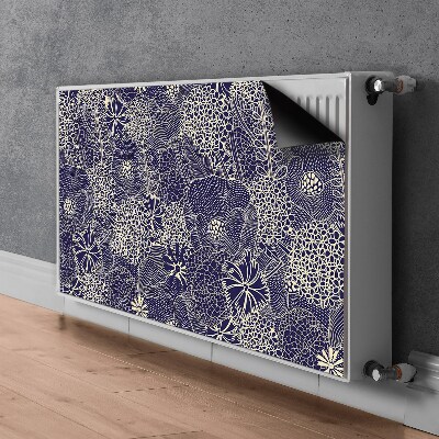 Magnetic radiator cover Blue pattern