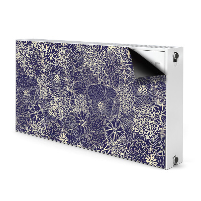 Magnetic radiator cover Blue pattern