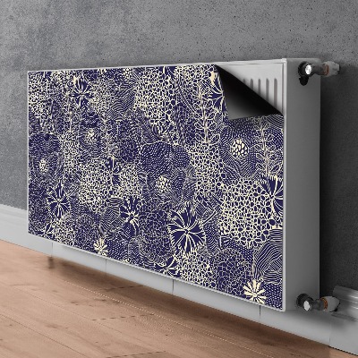 Magnetic radiator cover Blue pattern