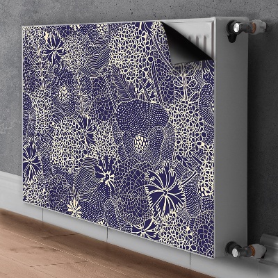 Magnetic radiator cover Blue pattern