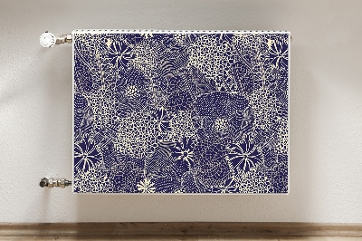 Magnetic radiator cover Blue pattern