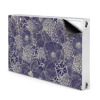 Magnetic radiator cover Blue pattern