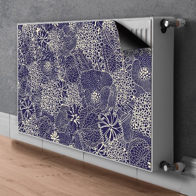 Magnetic radiator cover Blue pattern