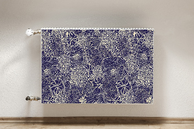 Magnetic radiator cover Blue pattern