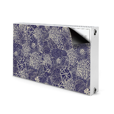 Magnetic radiator cover Blue pattern