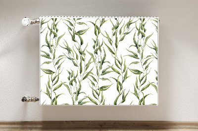 Printed radiator mat Eucalyptus leaves