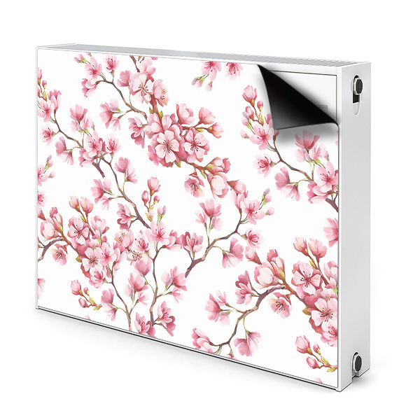 Printed radiator mat Cherry blossoms