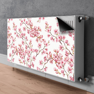 Printed radiator mat Cherry blossoms