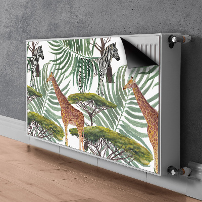 Magnetic radiator mat Savanna animals