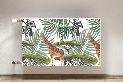 Magnetic radiator mat Savanna animals