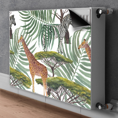 Magnetic radiator mat Savanna animals