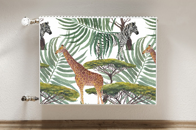 Magnetic radiator mat Savanna animals