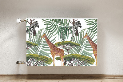 Magnetic radiator mat Savanna animals