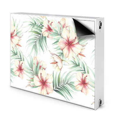 Magnetic radiator mat Hawaiian flowers