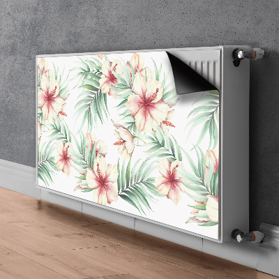 Magnetic radiator mat Hawaiian flowers