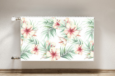 Magnetic radiator mat Hawaiian flowers