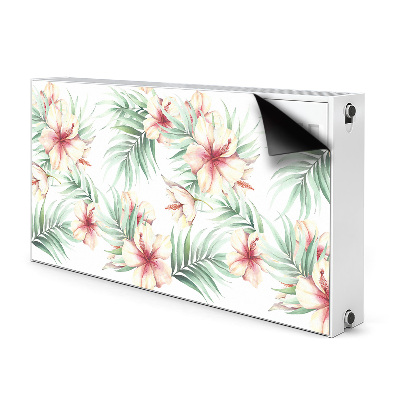 Magnetic radiator mat Hawaiian flowers