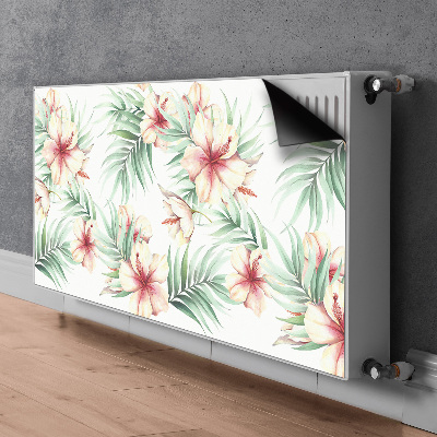 Magnetic radiator mat Hawaiian flowers