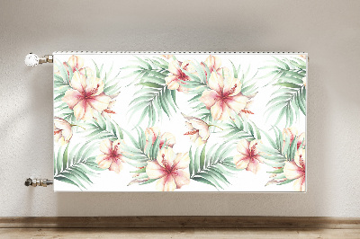 Magnetic radiator mat Hawaiian flowers