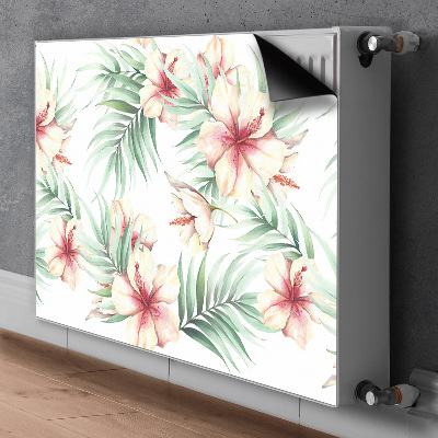 Magnetic radiator mat Hawaiian flowers