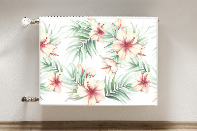 Magnetic radiator mat Hawaiian flowers