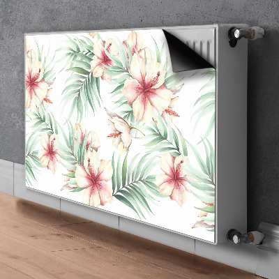 Magnetic radiator mat Hawaiian flowers