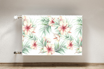 Magnetic radiator mat Hawaiian flowers