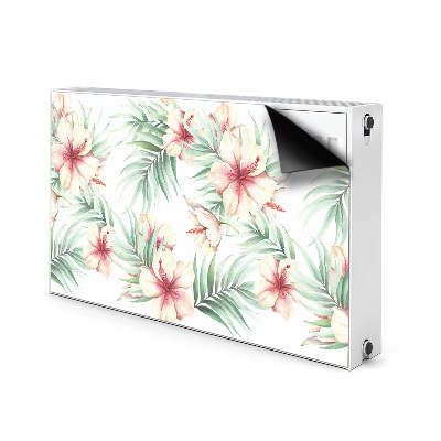 Magnetic radiator mat Hawaiian flowers