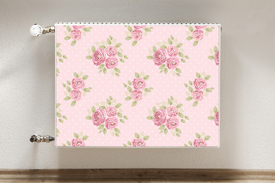 Magnetic radiator mat Pink bouquet