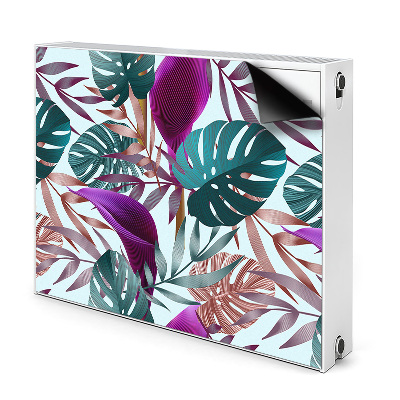 Decorative radiator cover Tropical leaves