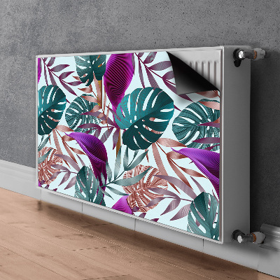 Decorative radiator cover Tropical leaves