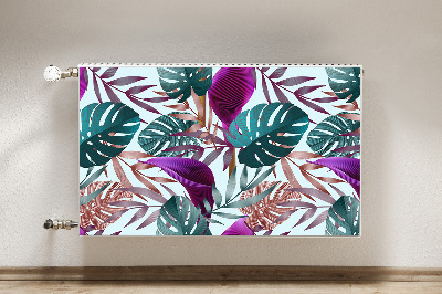 Decorative radiator cover Tropical leaves