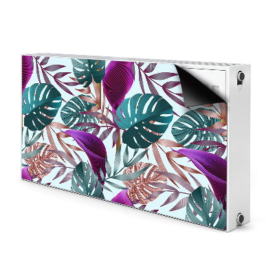 Decorative radiator cover Tropical leaves