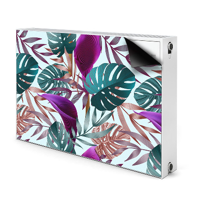 Decorative radiator cover Tropical leaves