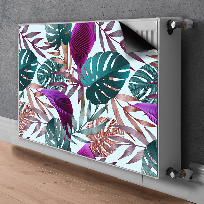 Decorative radiator cover Tropical leaves