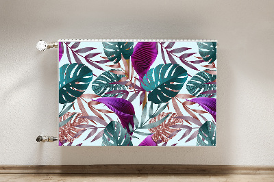 Decorative radiator cover Tropical leaves